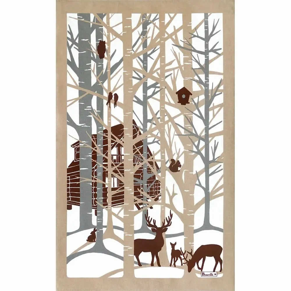 Torchons textile - Coffret Cadeau Torchons Tableau hivernal - BEAUVILLÉ