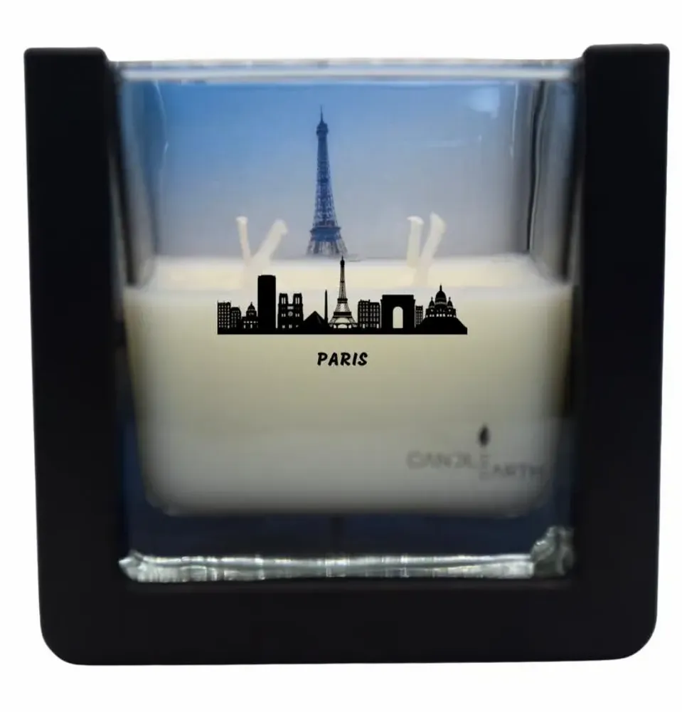Objets design - Bougie surprise parfumée - Villes - Paris 235 gr de cire végan - BOUGIES CANDLEARTH