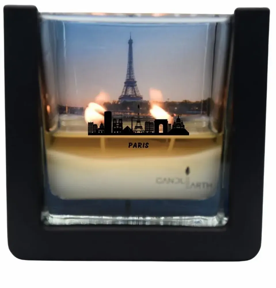 Objets design - Bougie surprise parfumée - Villes - Paris 235 gr de cire végan - BOUGIES CANDLEARTH
