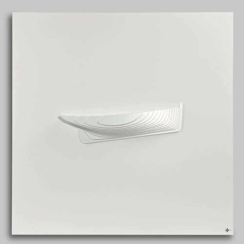 Sculptures, statuettes et miniatures - Sculpture murale SU 01 White-White - ANTOINE F.
