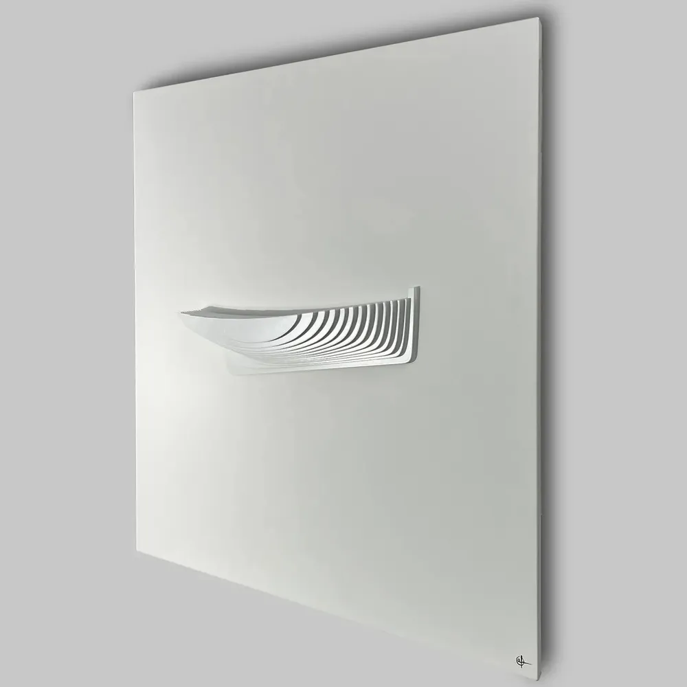 Sculptures, statuettes et miniatures - Sculpture murale SU 01 White-White - ANTOINE F.