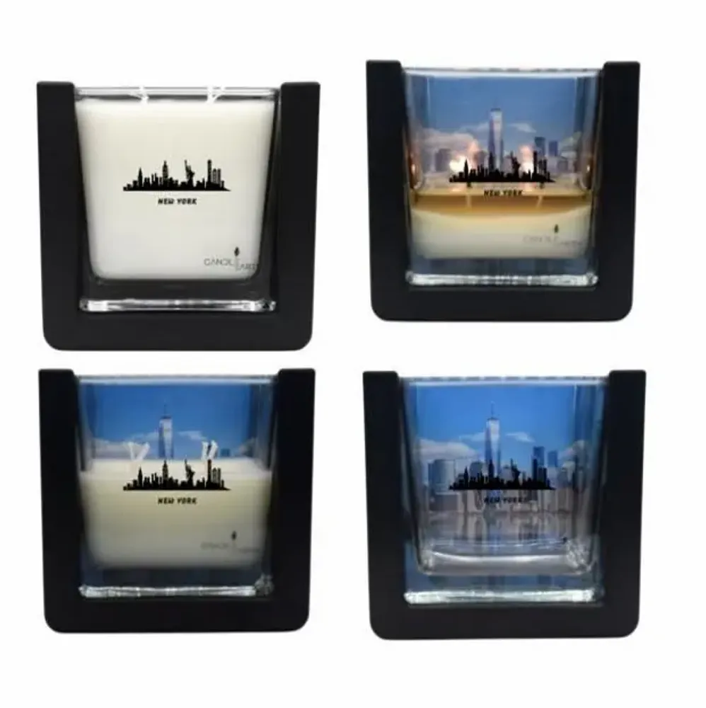 Objets de décoration - Bougie surprise parfumée - Villes - New York - 235 gr de cire végan - BOUGIES CANDLEARTH