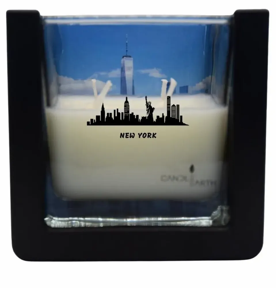 Objets de décoration - Bougie surprise parfumée - Villes - New York - 235 gr de cire végan - BOUGIES CANDLEARTH