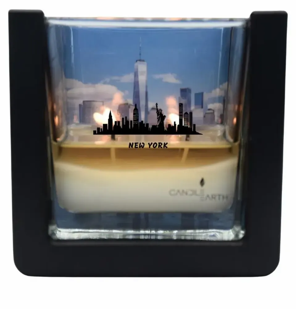 Objets de décoration - Bougie surprise parfumée - Villes - New York - 235 gr de cire végan - BOUGIES CANDLEARTH