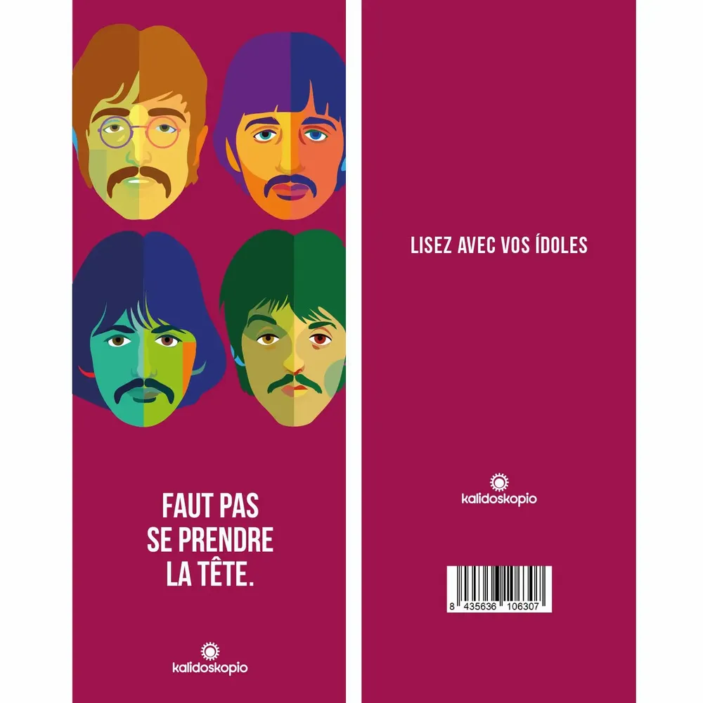 Gifts - Geo Beatles Bookmark with French phrase - KALIDOSKOPIO