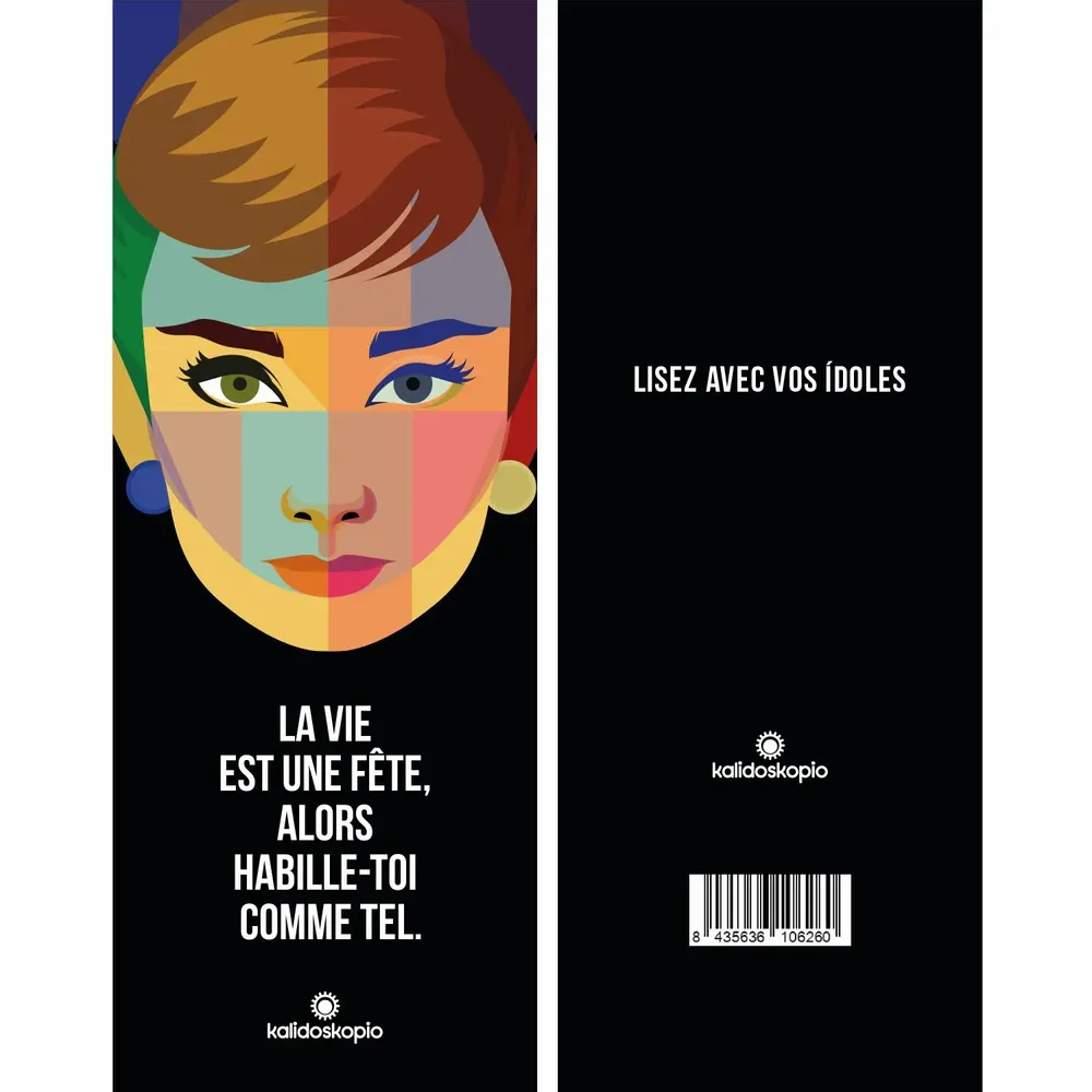 Cadeaux - Marque-page Geo Audrey avec phrase en français - KALIDOSKOPIO
