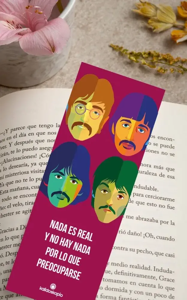 Cadeaux - Marque-page Geo Beatles avec phrase en anglais - KALIDOSKOPIO