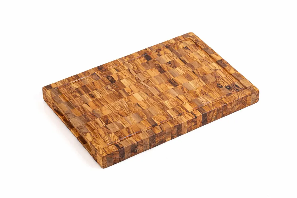 Couverts & ustensiles de cuisine - End Grain Butcher block cutting board in olive wood - SOCIÉTÉ MIROD FACTORY