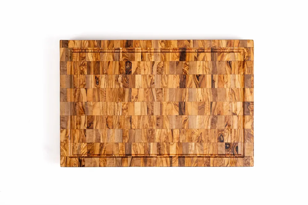 Couverts & ustensiles de cuisine - End Grain Butcher block cutting board in olive wood - SOCIÉTÉ MIROD FACTORY
