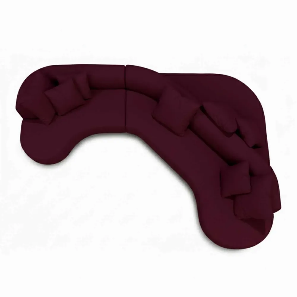 Sofas for hospitalities & contracts - Organic Gamma Bordeaux |Bespoke Organic Sofa - CREARTE COLLECTIONS