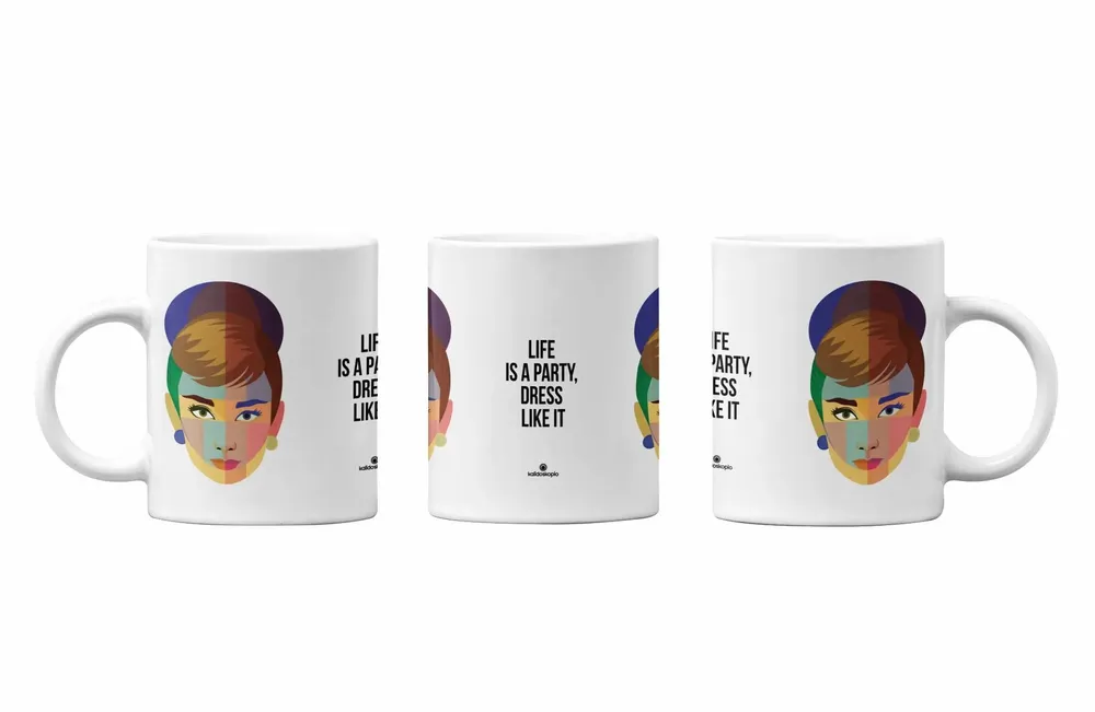 Mugs - Geo Audrey Mug in English - KALIDOSKOPIO