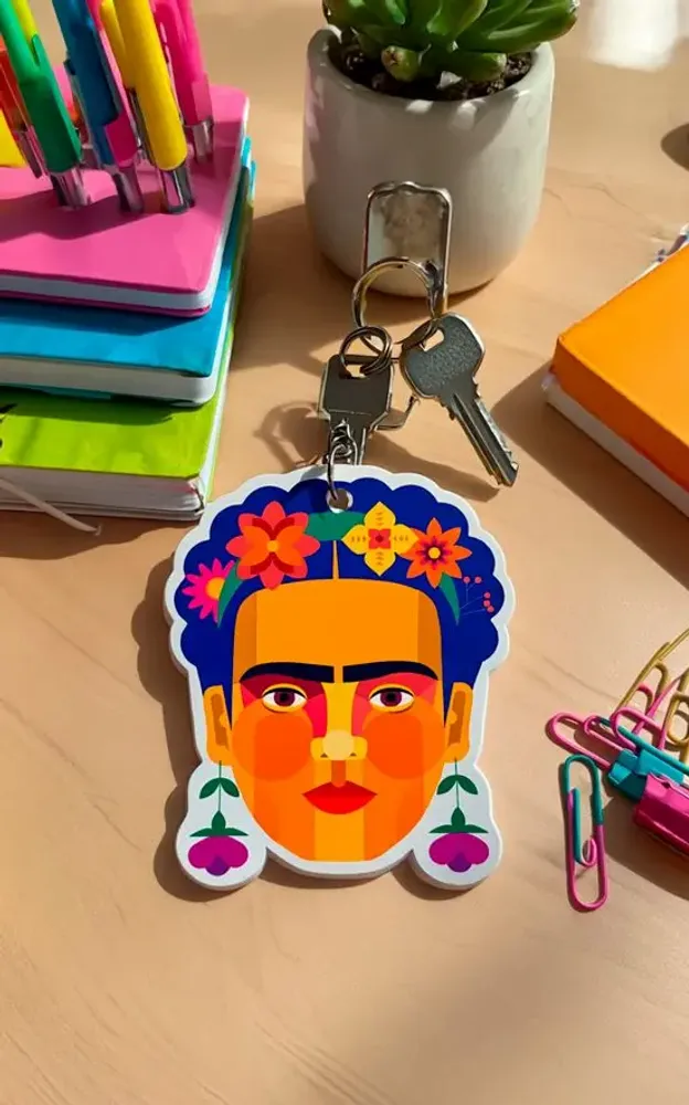 Gifts - Geo Flower Keyring - KALIDOSKOPIO