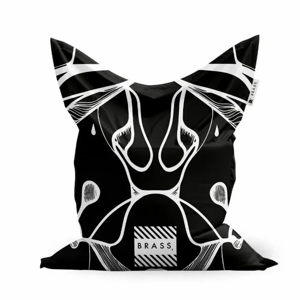 Lawn armchairs - Black Bolingo Ottoman Cover - Design by BRASS - ARTDECORIS