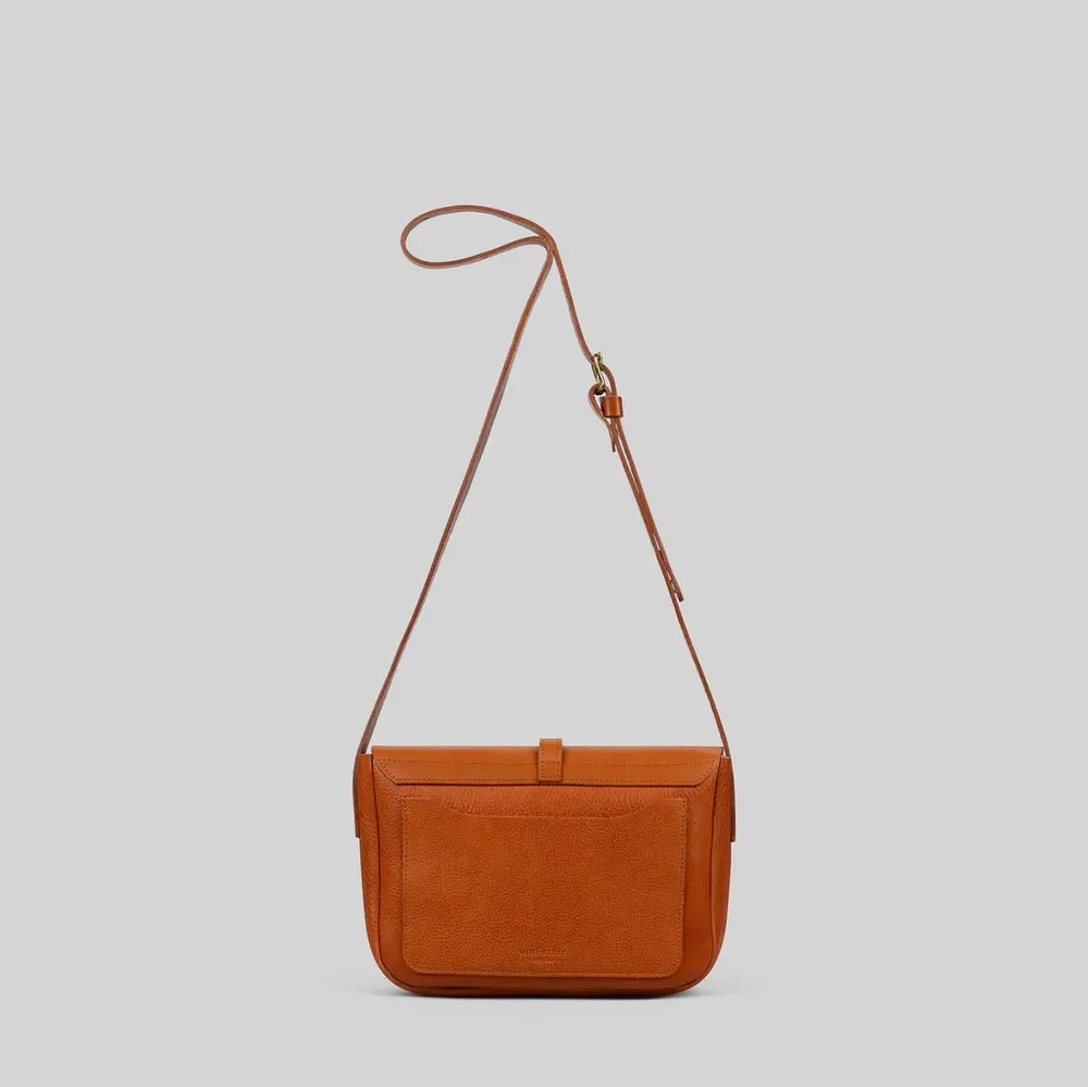 Sacs et cabas - Merlin - Grand sac à bandoulière en cuir brun grainé - MIMI BERRY