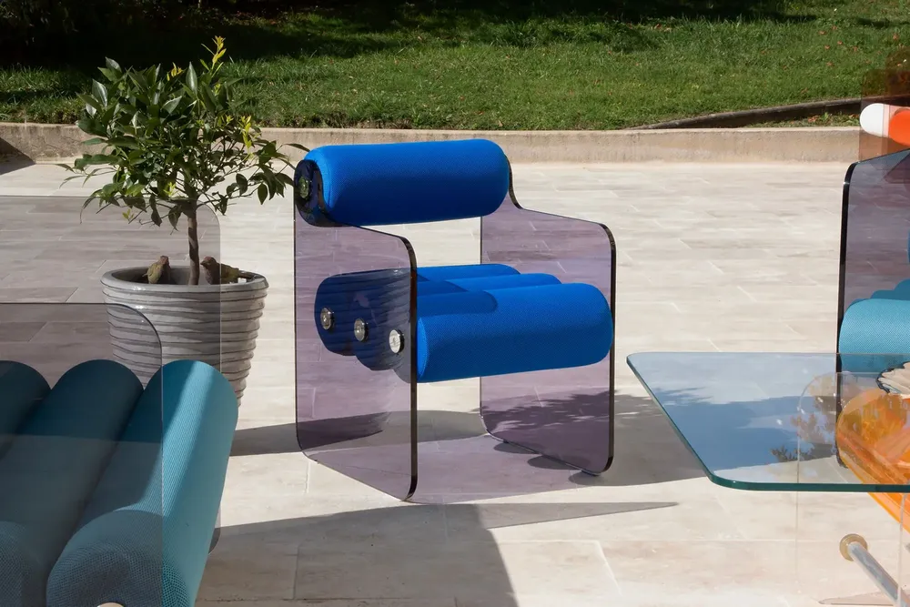 Chaises de jardin - Chaise MW04 PMMA coulé-Marchés résidentiel et HORECA - KUUMO DESIGN