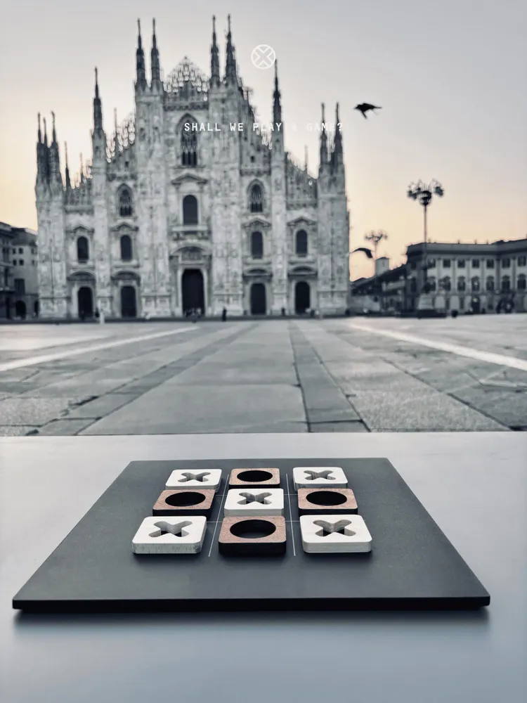 Cadeaux - Plateaux de jeu Tic Tac Toe - Bois d'Ovangkol et d'érable - SHALL WE PLAY A GAME?