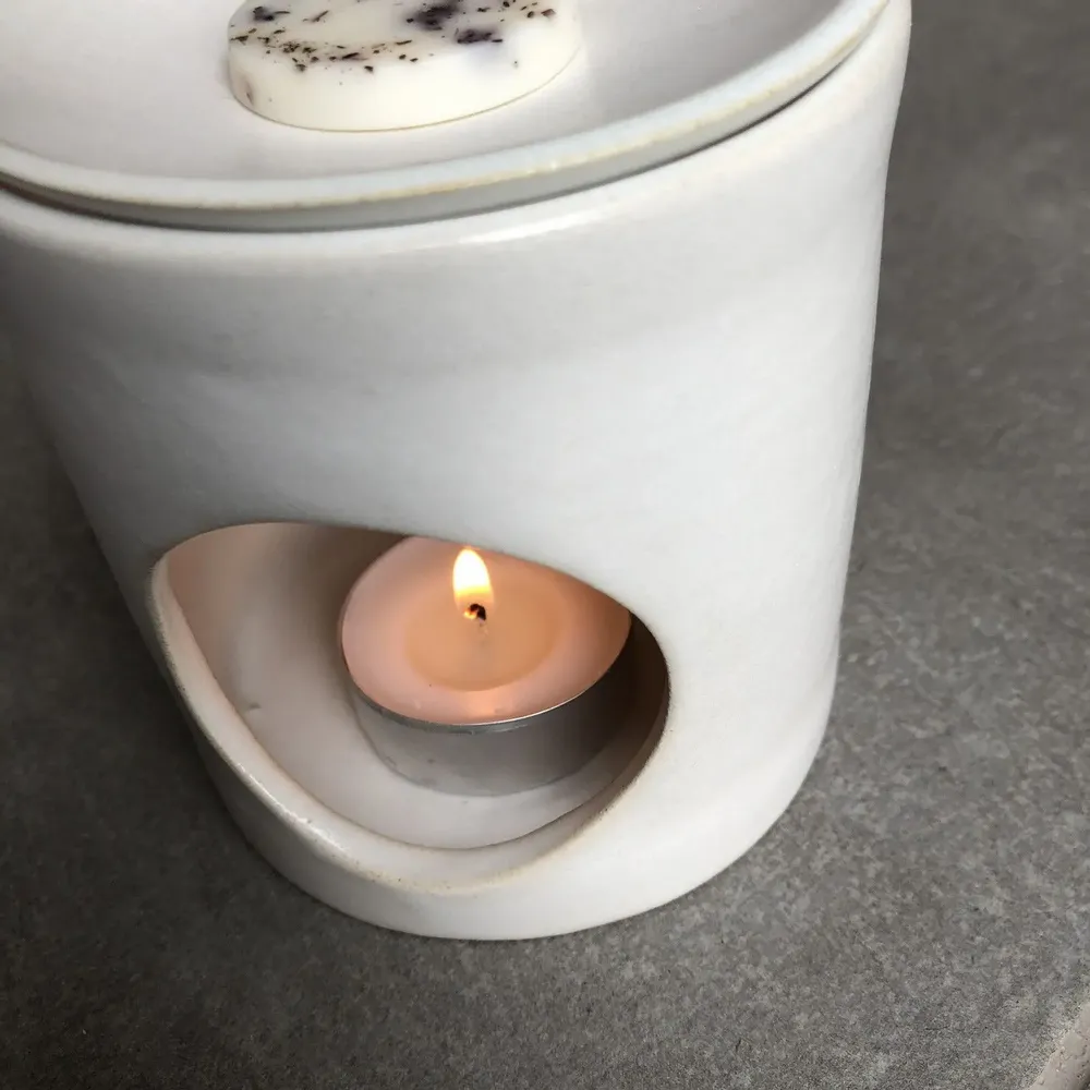 Candlesticks and candle holders - Enamelled Stoneware Candle Holder - LES POTERIES DE SWANE