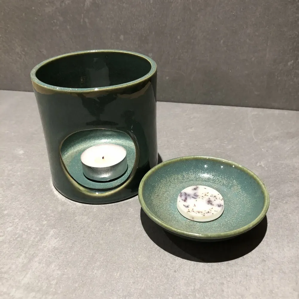 Candlesticks and candle holders - Enamelled Stoneware Candle Holder - LES POTERIES DE SWANE