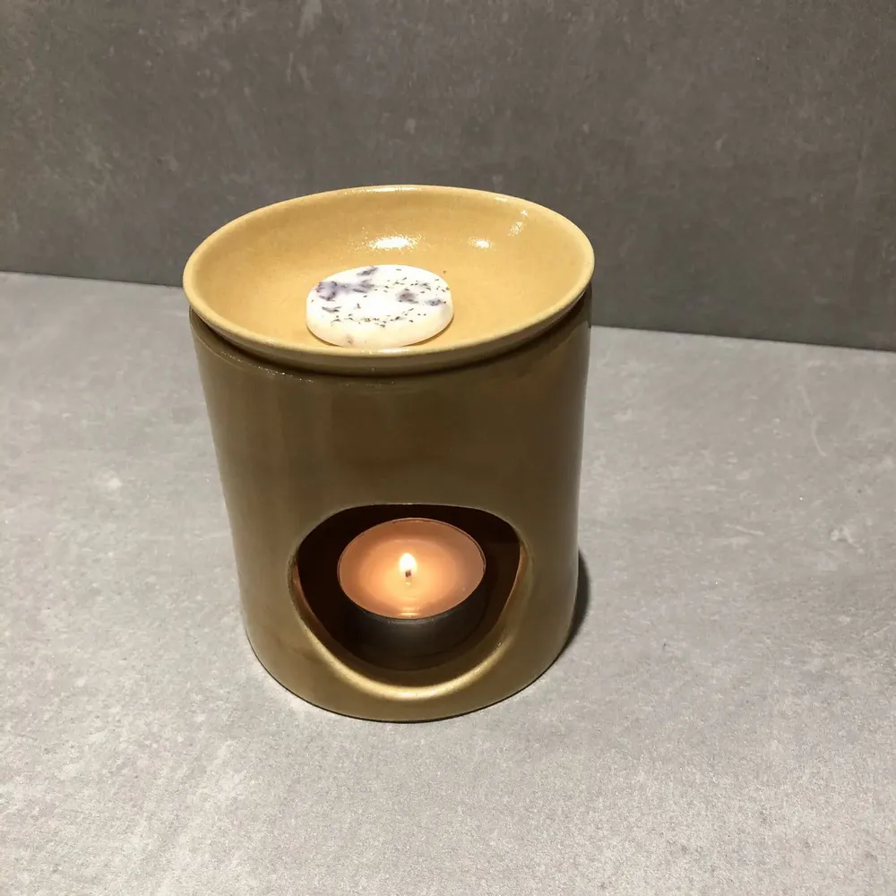 Candlesticks and candle holders - Enamelled Stoneware Candle Holder - LES POTERIES DE SWANE