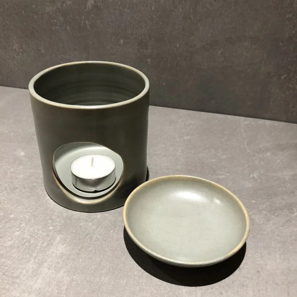 Candlesticks and candle holders - Enamelled Stoneware Candle Holder - LES POTERIES DE SWANE