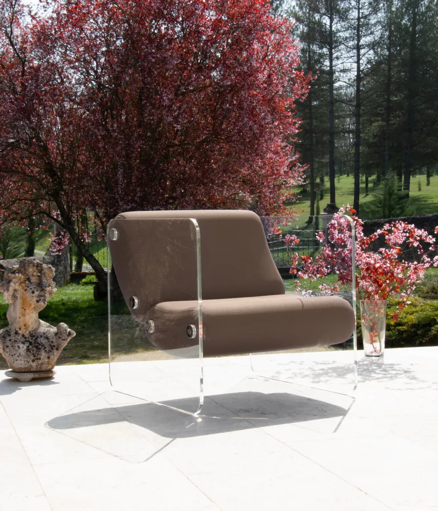 Fauteuils de jardin - Fauteuil design MW08 – En PMMA coulé, assise en mousse alvéolaire - KUUMO DESIGN