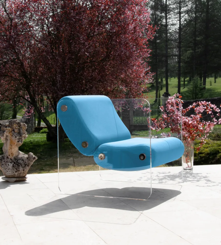 Fauteuils de jardin - Fauteuil design MW08 – En PMMA coulé, assise en mousse alvéolaire - KUUMO DESIGN