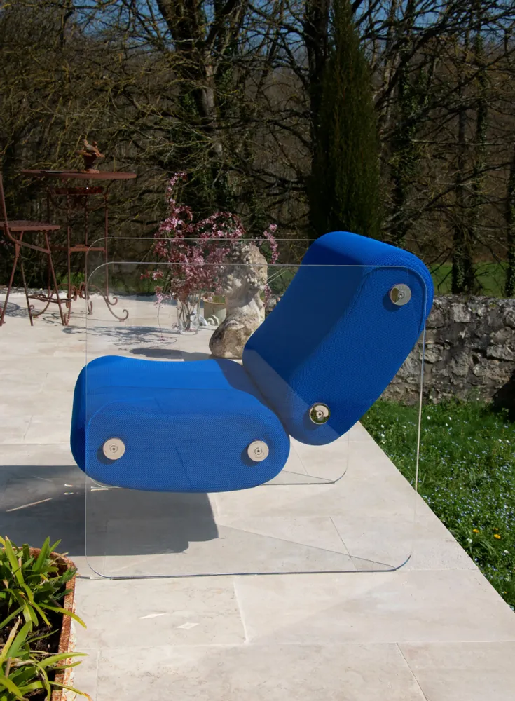 Fauteuils de jardin - Fauteuil design MW08 – En PMMA coulé, assise en mousse alvéolaire - KUUMO DESIGN