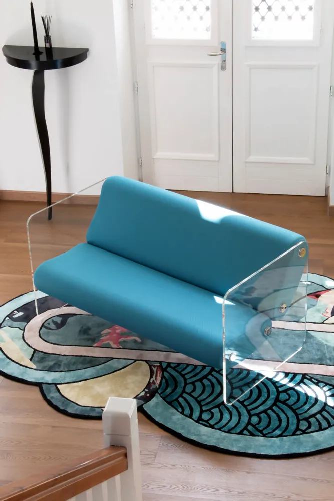 Lawn sofas   - MW08 design sofa — Cast PMMA walls, honeycomb foam seat - KUUMO DESIGN