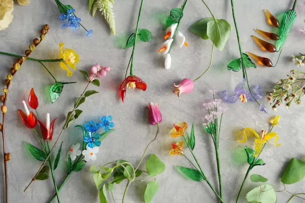 Floral decoration - ARTIFICIAL GLASS FLOWER - AMABRO