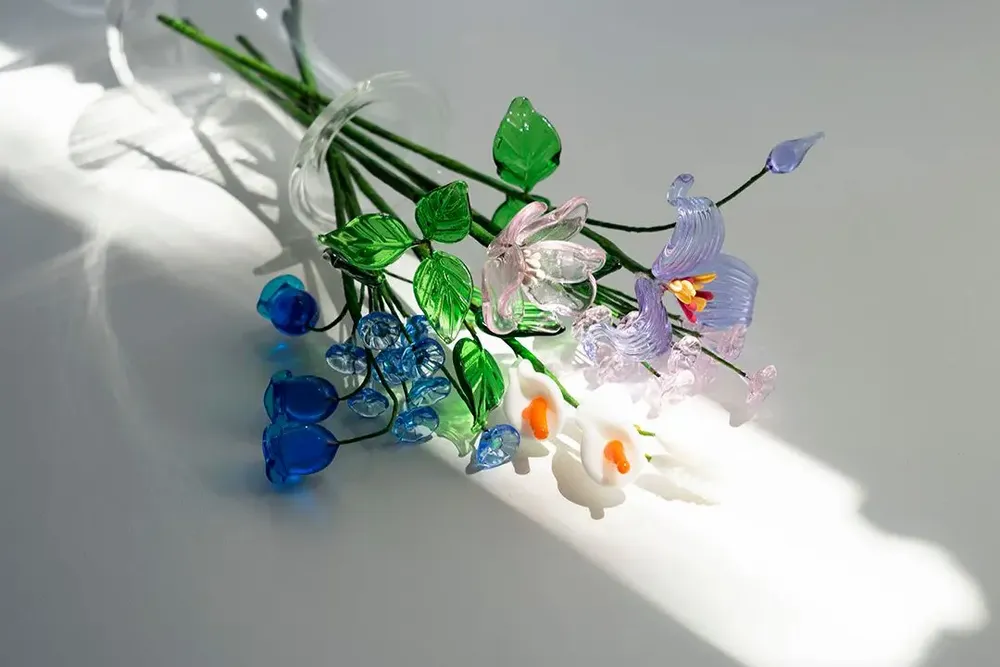 Floral decoration - ARTIFICIAL GLASS FLOWER - AMABRO