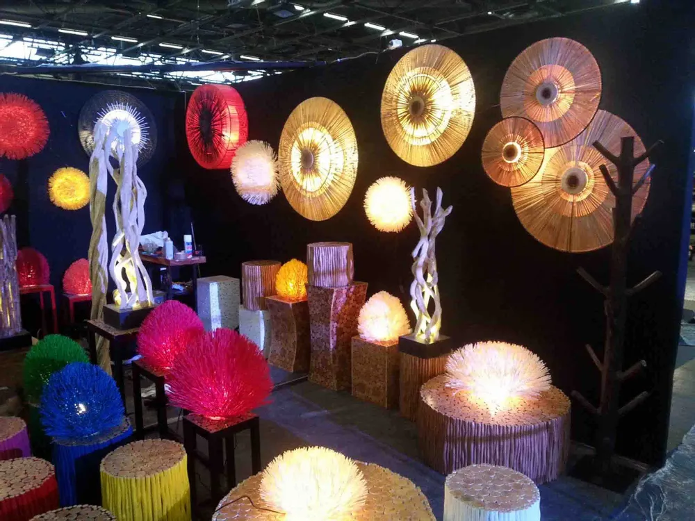 Table lamps - LAMP URCHIN COLLECTION (RATTAN -9 colors) - DCAA