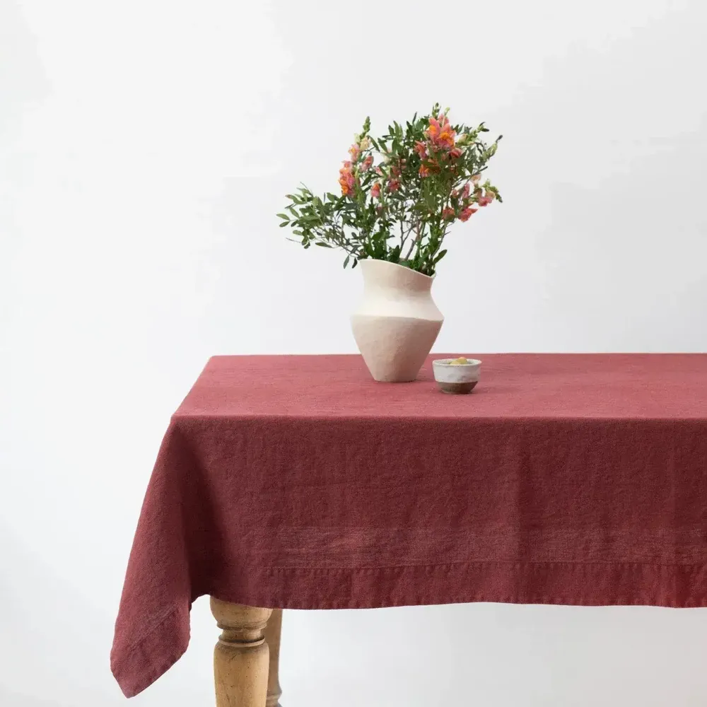 Table linen - Marsala Linen Tablecloth - LINEN TALES