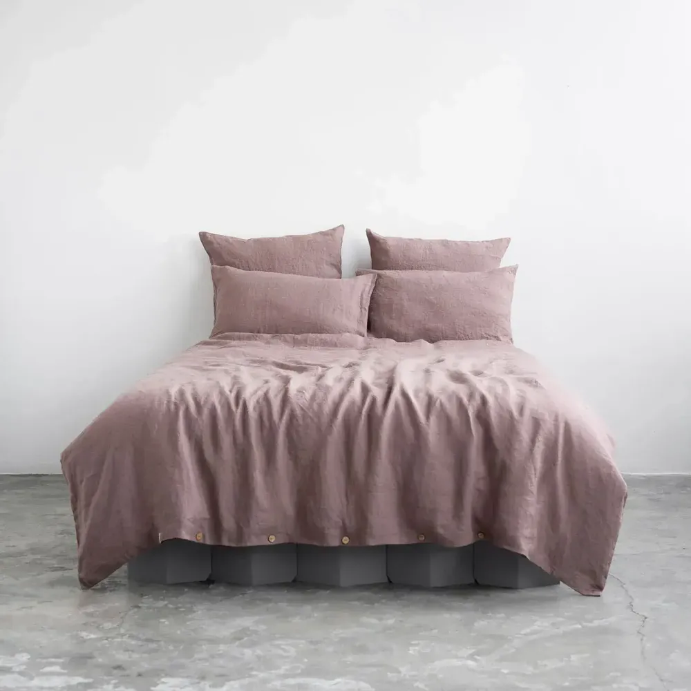 Linge de lit - Ensemble de housse de couette en lin Ashes of Roses - LINEN TALES