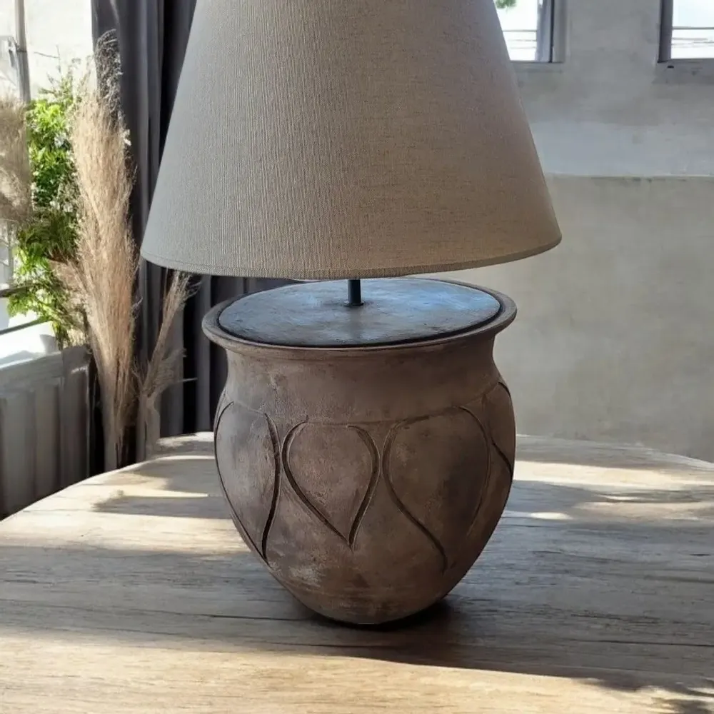 Table lamps - CureMe - Rustic Ceramic Table Lamp - ARTISAN BY MF