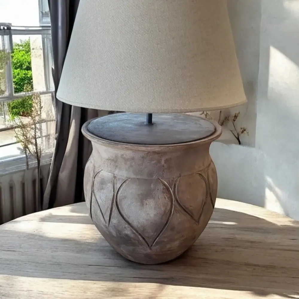 Table lamps - CureMe - Rustic Ceramic Table Lamp - ARTISAN BY MF