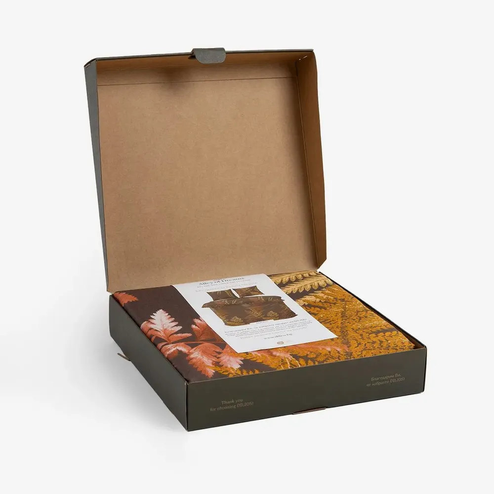 Linge de lit - Parure de lit simple, 100 % satin de coton, Dorado - DILIOS