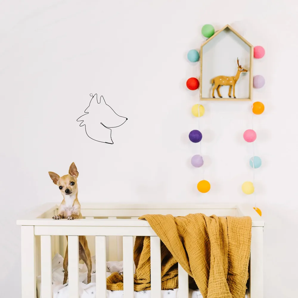 Other wall decoration - Wire Wall Decoration\" Fox\” - to pin - Wall Jewelry - BIJOUX DE MUR