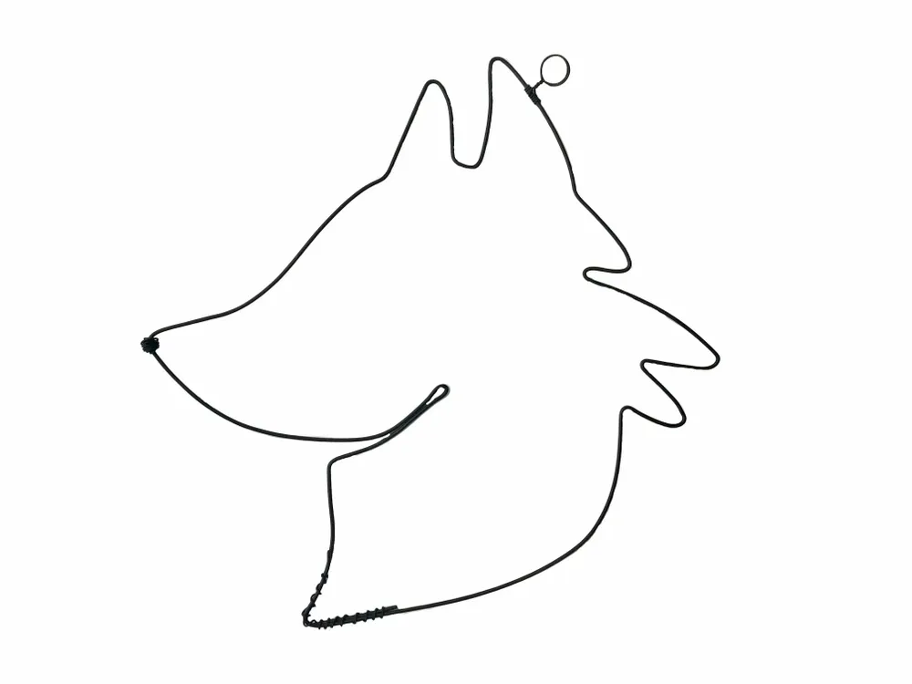 Other wall decoration - Wire Wall Decoration\" Fox\” - to pin - Wall Jewelry - BIJOUX DE MUR