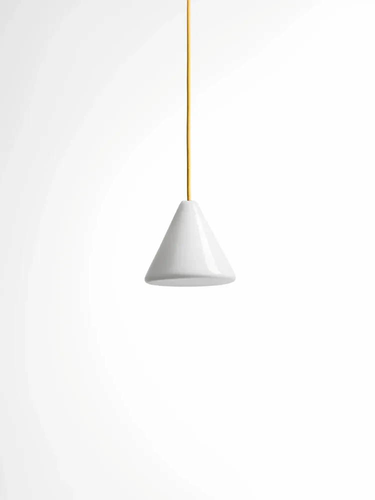 Suspensions - BULB - Petit plafonnier conique en verre avec câble personnalisable - MOR