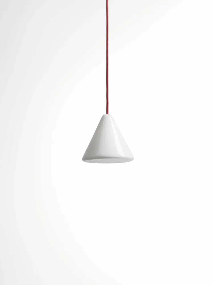 Suspensions - BULB - Petit plafonnier conique en verre avec câble personnalisable - MOR