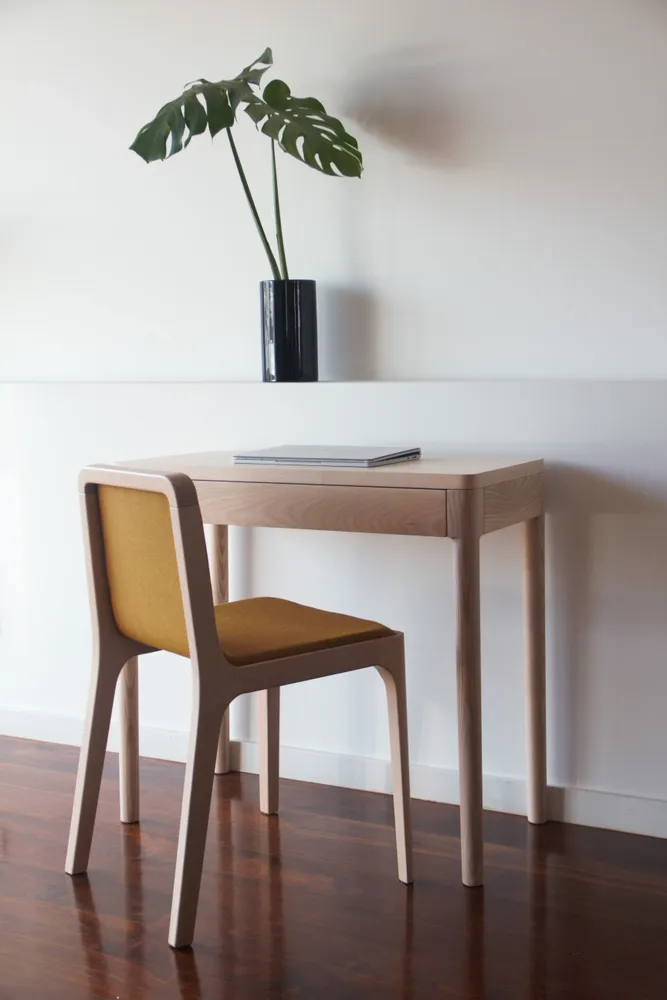 Mobilier et rangements pour bureau - FRONT — Buffet minimaliste en bois de frêne 80x40 - MOR