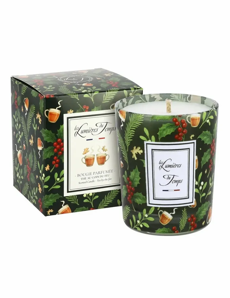 Bougies - Bougie Lumières d'Hiver 180 g Thé au Coin du Feu - LES LUMIERES DU TEMPS
