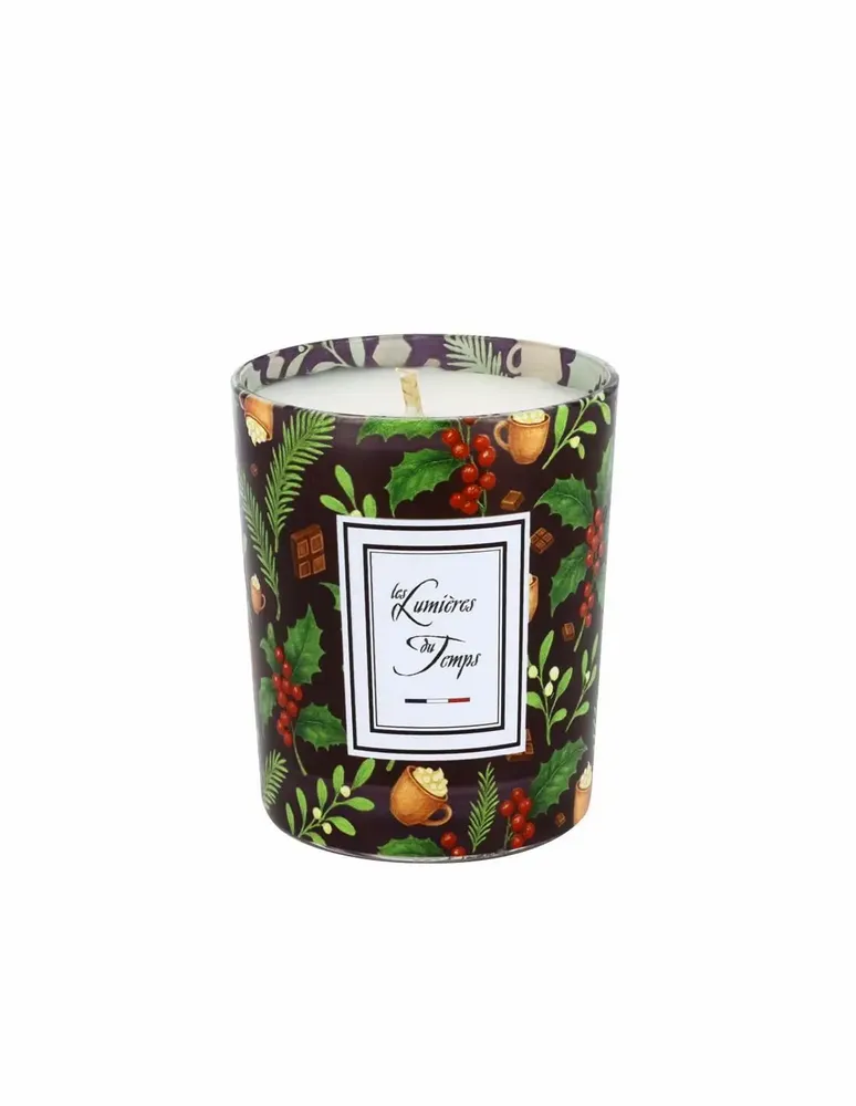 Bougies - Bougie Lumières d'Hiver 180 g Chocolat Chaud - LES LUMIERES DU TEMPS