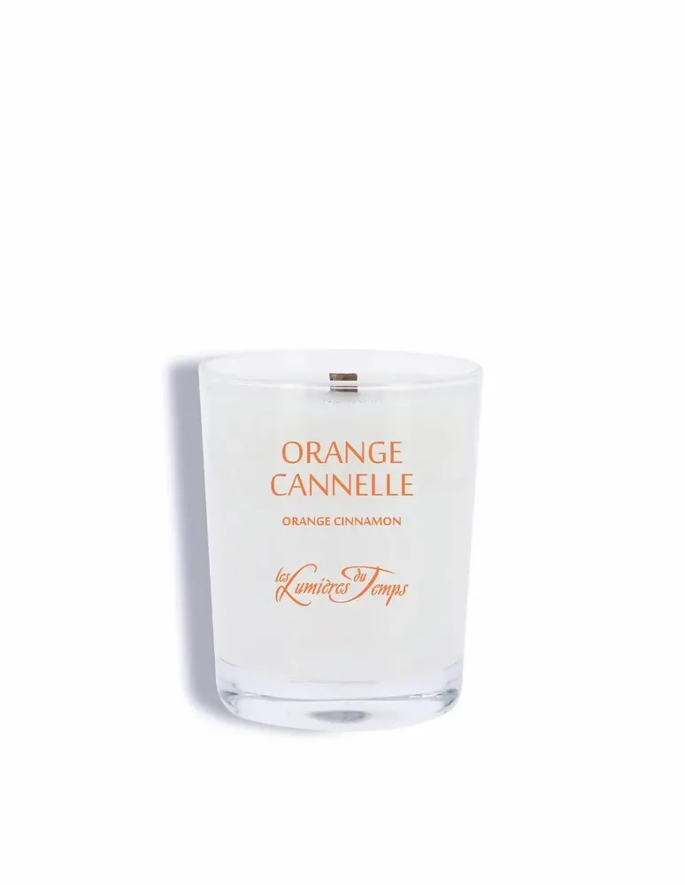 Candles - 180g Vegetable Candle with Orange and Cinnamon Wooden Wick - LES LUMIERES DU TEMPS