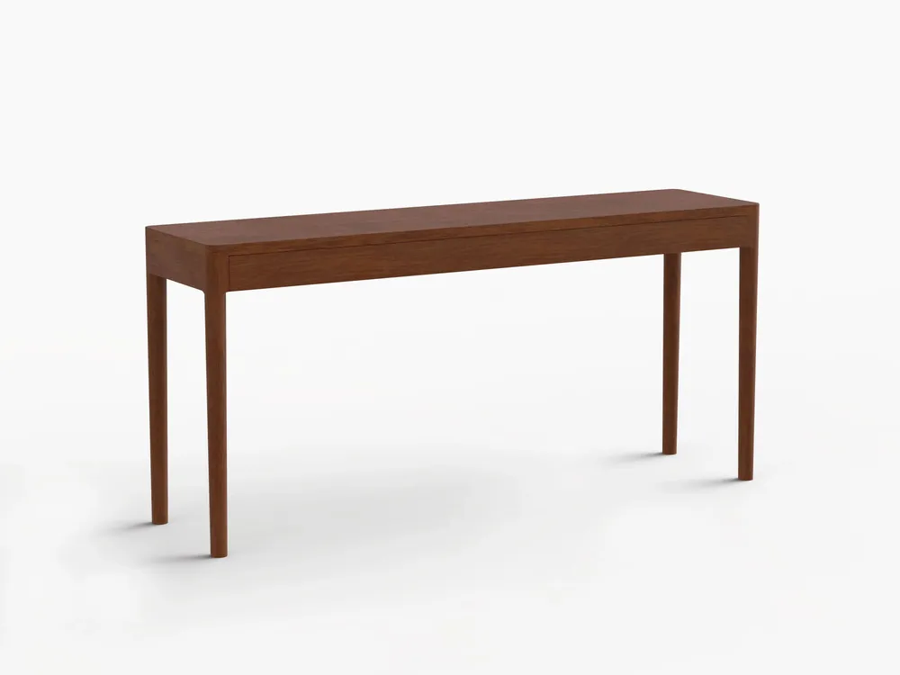 Mobilier et rangements pour bureau - FRONT — Buffet minimaliste en bois de noyer 160x40 - MOR