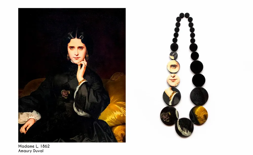 Customizable objects - LEATHER JEWELRY - PERL' PRINT necklace - SOPHIE • TERRIERE BIJOUX DE CUIR