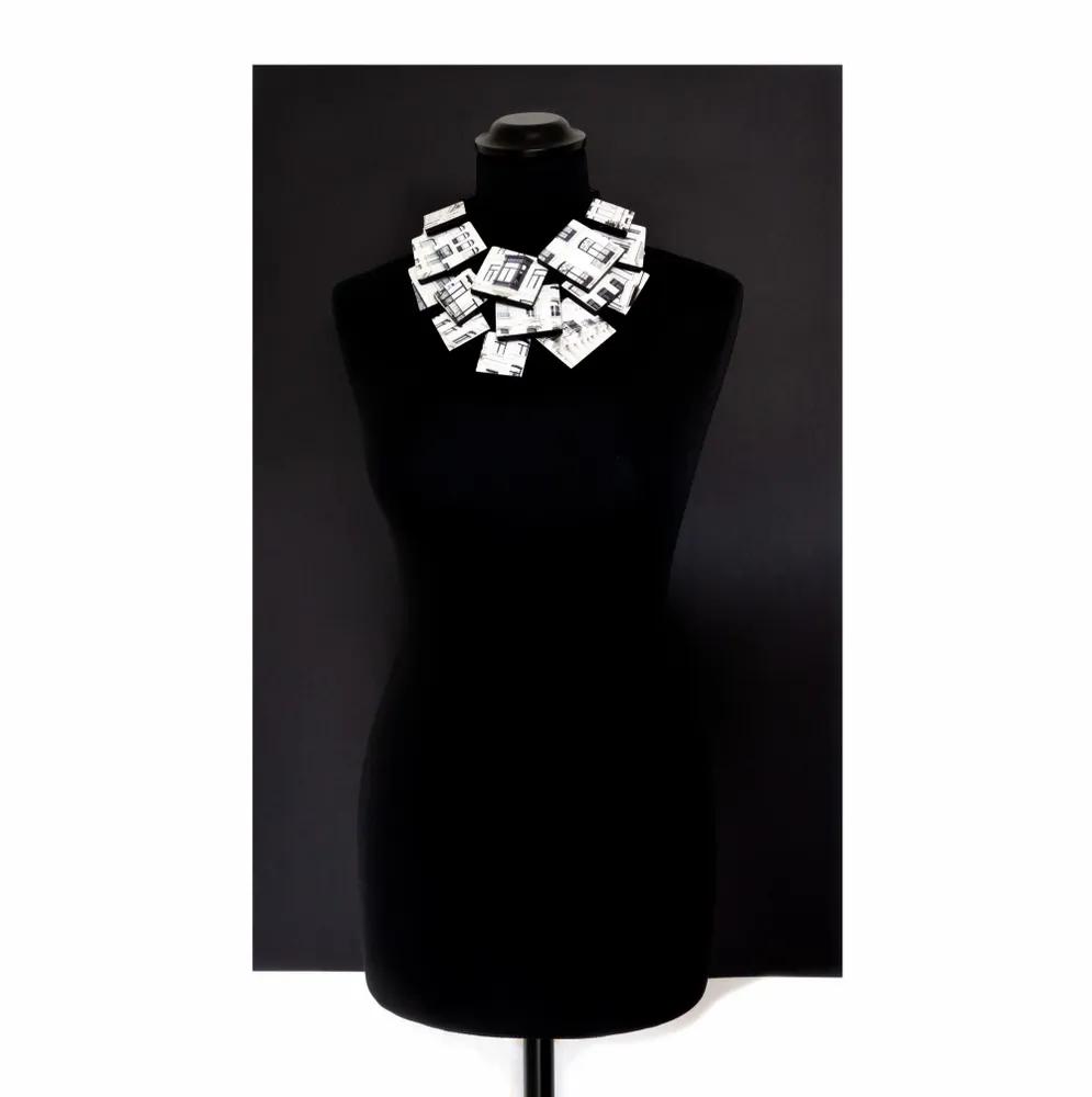 Customizable objects - LEATHER JEWELRY - PERL' PRINT necklace - SOPHIE • TERRIERE BIJOUX DE CUIR