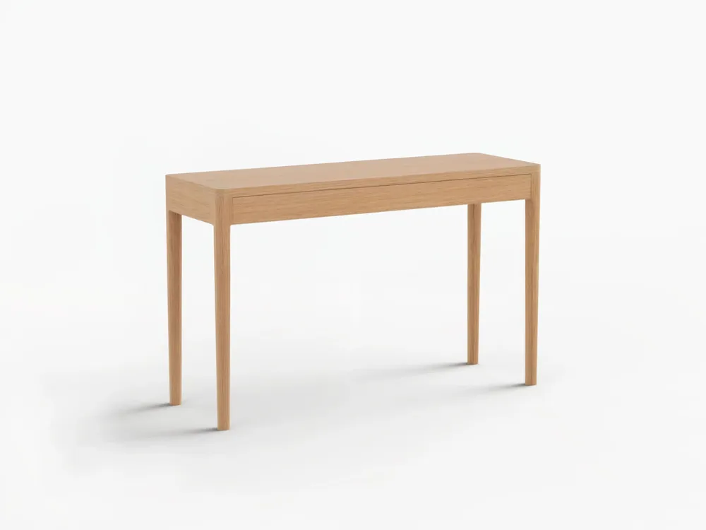 Office furniture and storage - FRONT – Minimalist Sideboard in Oak  Wood 120x40 - MOR