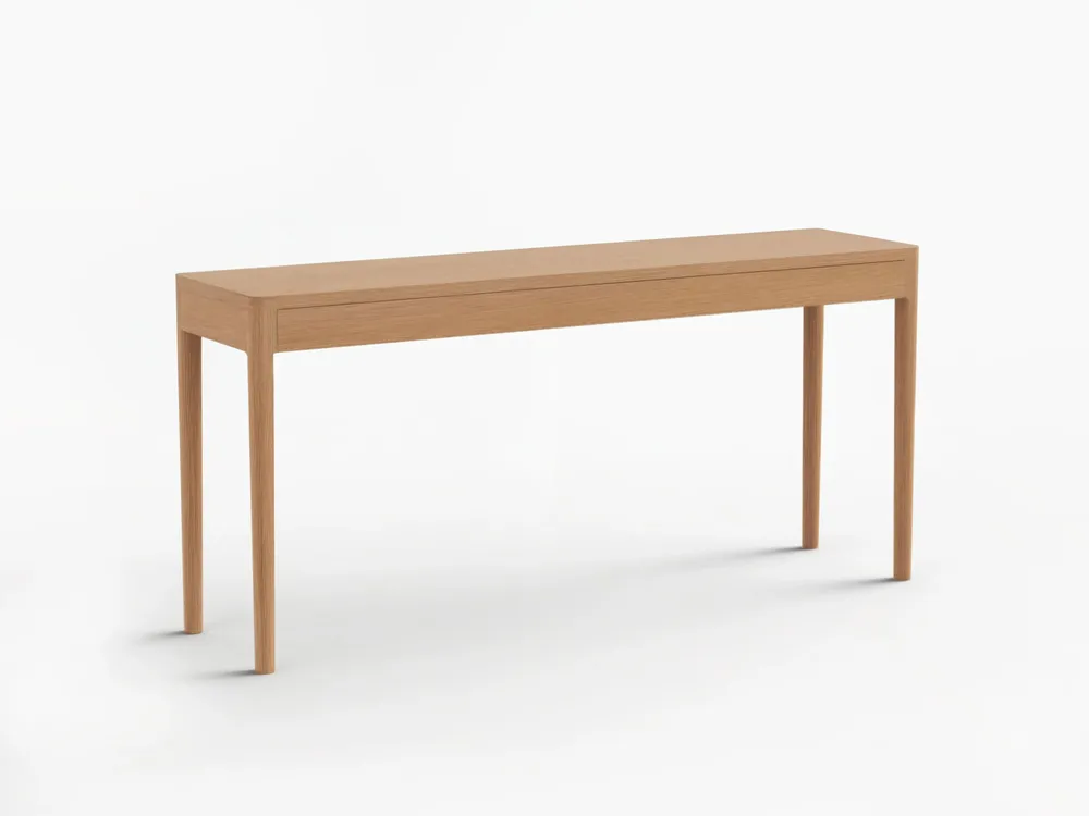 Mobilier et rangements pour bureau - FRONT — Buffet minimaliste en bois de chêne 160x40 - MOR