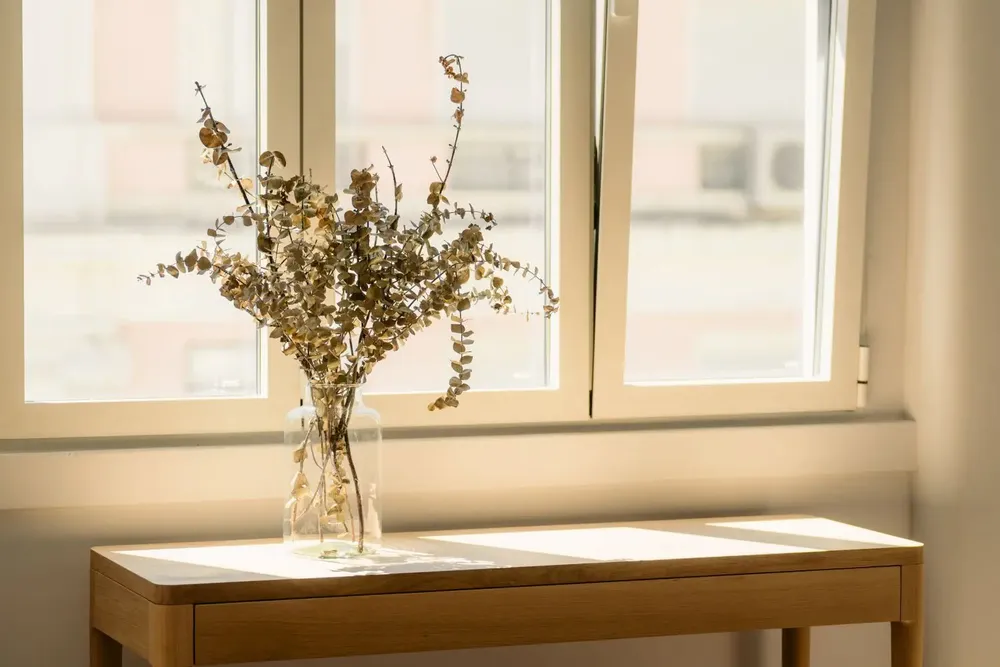 Mobilier et rangements pour bureau - FRONT — Buffet minimaliste en bois de chêne 160x40 - MOR